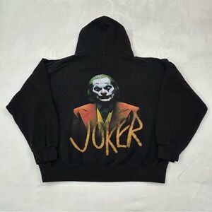 Batman DC Comics The Joker Graphic Logo Black Hoodie Sweatshirt Men’s Size L/XL